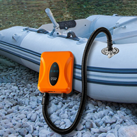 Pompe à air électrique rechargeable pour paddle board, double pression (gonflage/dégonflage), 20 PSI haute pression, en plastique, avec lumière LED