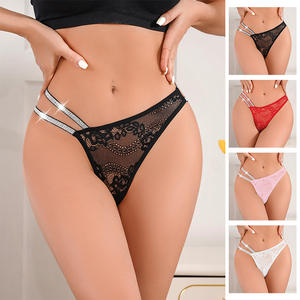 Tanga de Encaje Transparente Sexy para Mujer, Tanga Transpirable con Diseño Floral, Ropa Interior Femenina - Product Image 2