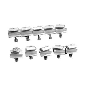 Pince de fixation de panneau solaire sur poteau GL personnalisée, pince intermédiaire en aluminium avec résistance au vent de 60 m/s et résistance à la neige de 3 KN/m, design moderne - Product Image 1