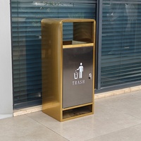 Poubelles métalliques en acier inoxydable Poubelles et poubelles Seaux de stockage pratiques