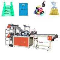 Nouvelle machine de découpe et de fabrication de sacs en plastique polyéthylène HDPE LDPE PE à deux couches, prix compétitif, machine de formage de sacs