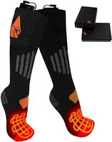 Chaussettes de randonnée épaisses d'hiver en plein air thermiques électriques rechargeables avec batterie chauffante pour hommes