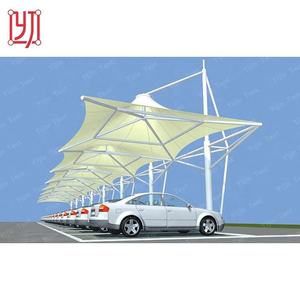 Structure architecturale en membrane pour abri de voiture en tissu tendu PVDF/PTFE/ETFE - Product Image 1