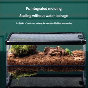 Reptile Box Breeding Box Horned Frog Tortoise <strong>Hamster</strong> Corn Snake Cage <strong>Tank</strong> Escape Resistant Crawling Pet Box - Product Image 1