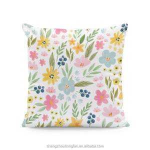 Flowers <strong>Pillow</strong> Covers 18*18 Inch, Floral <strong>Square</strong> Cushion Covers Spring Summer Seasonal Decor Pillowcase for Living Room <strong>Sofa</strong> - Product Image 4