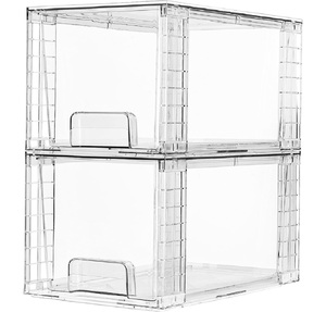 Detachable Plastic Acrylic Bathroom Makeup Doll Display <b>Box</b> Organizer Bin Clear <b>Storage</b> Drawer - Product Image 1