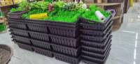 Supermarkt Lichte Displaystandaard Plastic Groente-En Fruitmand Gemakkelijk Opbergrek