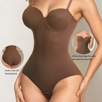 Vêtement sculptant une pièce sans couture grande taille, pour robe de soirée sans bretelles, avec effet liftant et modelant pour l'abdomen, la taille et les fesses