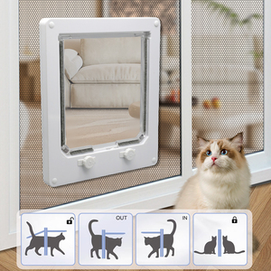Prodigy PD001 XL Size <b>Dog</b> Cat Door Thick Pet Flap Adjustable Button Closure Magnetic Lock ABS Material Animal Pattern for Pets - Product Image 5