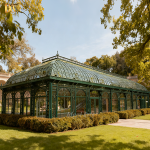 Gazebo de Hierro Forjado Victoriano Verde Hecho a Mano, Pabellón de Lujo para Patio de Villa, Bodas y Eventos - Product Image 2