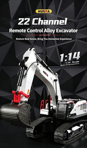 Excavatrice RC 48CM, jouet télécommandé, simulateur de pelle sur chenilles, véhicule de construction en alliage avec godet, cadeau idéal pour garçons et enfants - Product Image 4