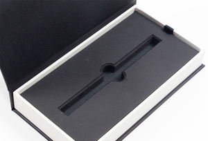 Benutzer definiertes Logo Luxus Schwarz Magnet verschluss Starre Papp stift Verpackung Geschenk <span class=keywords><strong>box</strong></span> mit Eva Foam Insert - Product Image 5