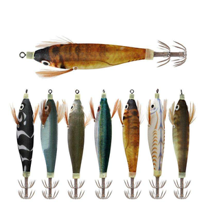 Oferta Especial: Señuelo de Pesca <span class=keywords><strong>Egi</strong></span> de Tela con Forma de Pulpo y Camarón de Madera, 10cm 9g, con Anzuelo - Product Image 1