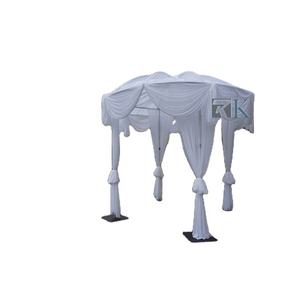 Kit de Decoración para Bodas, Soporte Redondo Portátil para Cortinas de Chifón Blanco - Product Image 1