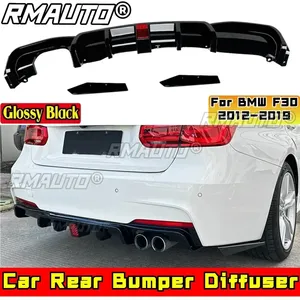 ลิ้นกันชนหลัง F30 สีดำเงา พร้อมไฟ สไตล์ MP ชุดแต่งกันชนหลังสำหรับ BMW F30 ปี 2012-2019 อุปกรณ์ตกแต่งรถยนต์ - Product Image 2