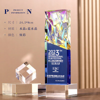 Trophée en cristal K9 bleu de qualité supérieure, personnalisé et pas cher, pour cadeau d'affaires