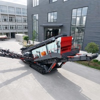 Cribleuse mobile sur chenilles entièrement hydraulique pour carrières de charbon et d'agrégats, robuste, à vibrateur, 150-400