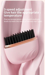 Cepillo Alisador de Cabello Inalámbrico Portátil con Control de Temperatura de 3 Velocidades, Recargable por USB, Marca Privada, Mini Cepillo para Cabello RV - Product Image 4