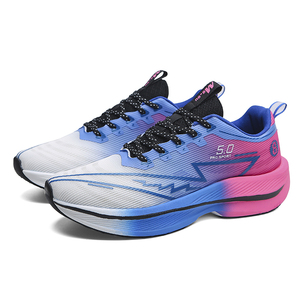 Chaussures de sport décontractées grande taille, tendance, blanches et bleues, légères, confortables et respirantes, pour la course et la marche, avec doublure en maille - Product Image 4