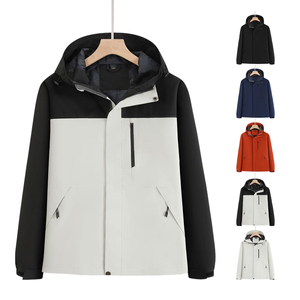 Vêtements pour hommes, imperméables, solides, pour l'automne et l'hiver, coupe-vent, imperméables, avec fermeture éclair, pour la course à pied, le cyclisme - Product Image 3