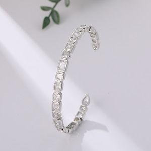 Y2K Bold <b>Rainbow</b> Zircon Open for <b>Bracelet</b> Gemstone Cuff for Gen Z Fashionable for <b>Bracelet</b> and Bangles - Product Image 4