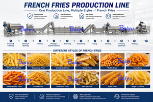 Équipement de fabrication de chips de pommes de terre pour chips aromatisées au <span class=keywords><strong>chili</strong></span> avec découpe de précision, friteuse continue et machine à assaisonner - Product Image 6
