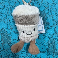 Nouveau pendentif Jellycat avec trois étiquettes complètes et sceau en acier, peluche pingouin, peluche West Highland, ours de Barcelone