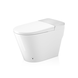 TEJJER Nuevo Inodoro Inteligente de Lujo de Una Pieza con LED Opcional, Conexión de Rociador, Set Completo, Taza y Bidé TA-960DF (Plata) con Rociador de Bidé Integrado - Product Image 1