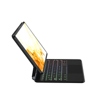 Casing Kulit Keyboard untuk Samsung Galaxy Tab S9 FE, Sampul Buku dengan Keyboard Terintegrasi untuk Galaxy Tab S9 S7 S8 S10 FE