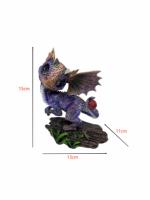 Vente en gros de figurines de dragon en résine dragon violet avec statue de dragon coccinelle décoration intérieure
