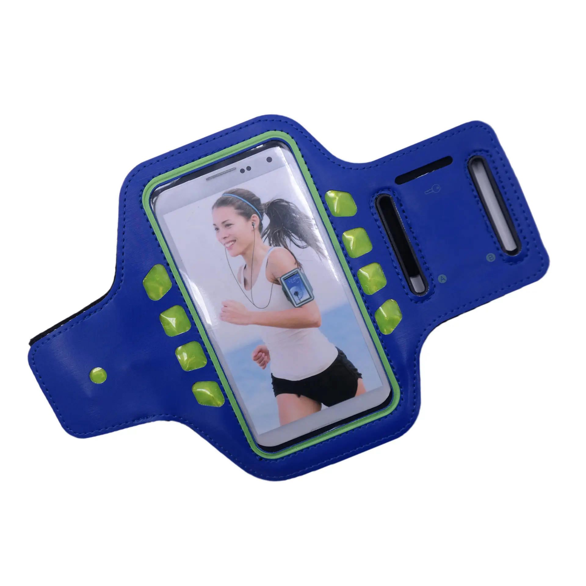 Custom Logo Unisex Wholesale Sport Mobile Phone Bag Safety Reflective Armband Led Sports Running Mobile Armband