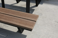 Mobilier d'extérieur commercial table de pique-nique de camping en bois longue ensemble table et chaises de restaurant à l'extérieur du parc