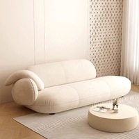 Canapé modulaire sectionnel une place avec chaise longue en tissu et rembourrage en éponge