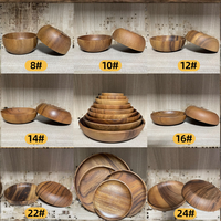 Bol en bois durable Vaisselle bohème classique Cadeaux Industrielle Orientale Scandinave Country Farmhouse Remplacements