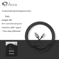 Kabel Spiral USB3.0 untuk Keyboard, Kabel Data Ekstensi dengan Antarmuka USB Type-C untuk Pengisian Daya dan Transfer Data