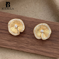 ICEBELA Elegante Luxus Kubikzirkonia Blumen-Ohrringe 2026 Neuerscheinung 925 Sterling Silber Party Hochzeit Ohrstecker für Damen