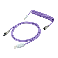 Câble de clavier enroulable USB vers Type C 100W détachable avec connecteur métallique Aviator pour clavier mécanique de jeu