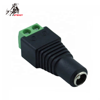 Conector de alimentación macho CCTV DC de 5,5x2,1 MM, adaptador de toma de corriente AC DC, conector Bnc de alimentación hembra CCTV