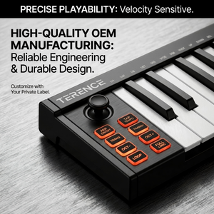 Controller <span class=keywords><strong>MIDI</strong></span> K25 TERENCE a 25 Tasti, Fornitura all'Ingrosso per Grossisti, Controller con Tastiera Sensibile alla Velocità - Product Image 3