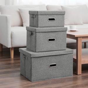 Stackable Storage <b>Bins</b> Toy Organizer Closet Clothes Storage Box with Lid - Product Image 3
