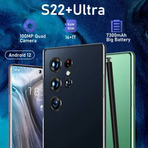 Samsungs22 S22 Ultra S22 5g телефон 7,3 дюймов 16 ГБ + 1 ТБ Смартфон Android 12,0 мобильные телефоны