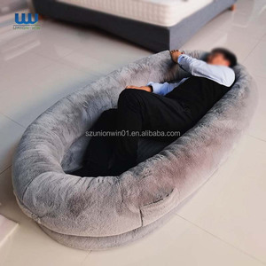 Menschliches Hundebett Verstellbare Rückenlehne Plüsch Großes Menschenformat Riesiges Erwachsenen-Deckenbett Passend für Menschen und Hunde - Product Image 5