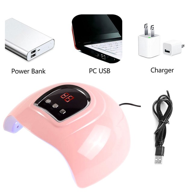 Rechargeable USB Cable Durable  Nail Gel Polish Curing Dryer Uv Led Lamp for Nails Art Personal Protective Household Appliances