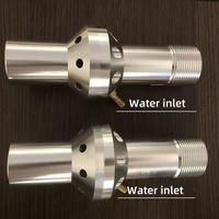 Pistolet de sablage sec et humide sans poussière à haute pression Tête de pistolet de sablage résistant à l'usure Trou intérieur 10mm
