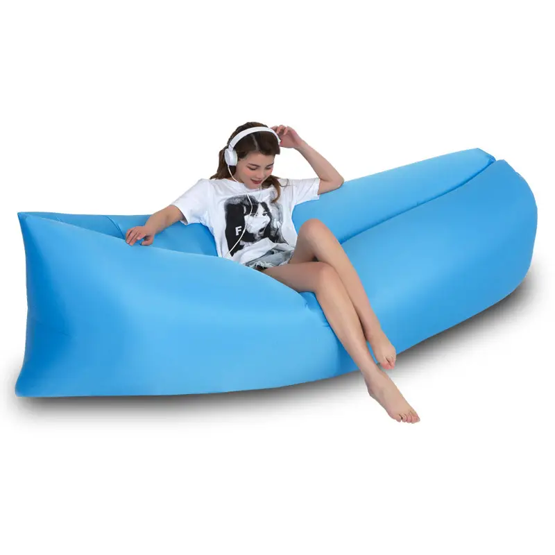 Factory Supply Air sofa Laybag Recliner Inflatable Couch Lounger Camping Air Mattress Sofa Beach Lazy Sleeping Bag