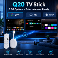 Stick TV 4K Q20 Allwinner H618 Android 12 2 Go 16 Go Double WIFI6 BT 5.0 Compact GTV ATV AOSP Lemon TV Player OEM ODM Logo 1 pièce MOQ