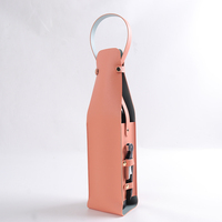 Vente chaude PU Porte-Bouteille De Vin En Cuir Durable Porte-Bouteille Portable Porte-Boîte En Verre De Vin Bas quantité minimale de commande porta vinho em couro