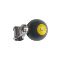 Boule ABS avec bouton de rehausseur de volant de voiture en alliage de zinc