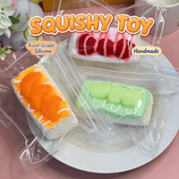Jouet anti-stress souple en silicone de qualité alimentaire, boule de riz éclatante, fait main, pour soulager le stress
