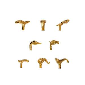 Canne en hêtre à poignée en laiton - Product Image 6